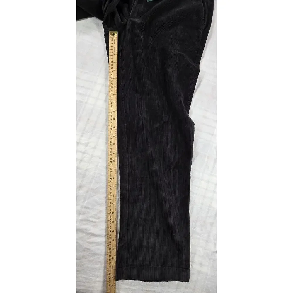 LL Bean Mens Stretch Country Corduroy Pants Dark Charcoal Classic Fit 34X30 NWT